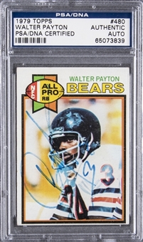 1979 Topps #480 Walter Payton Signed Card – PSA Authentic, PSA/DNA Certified Autograph